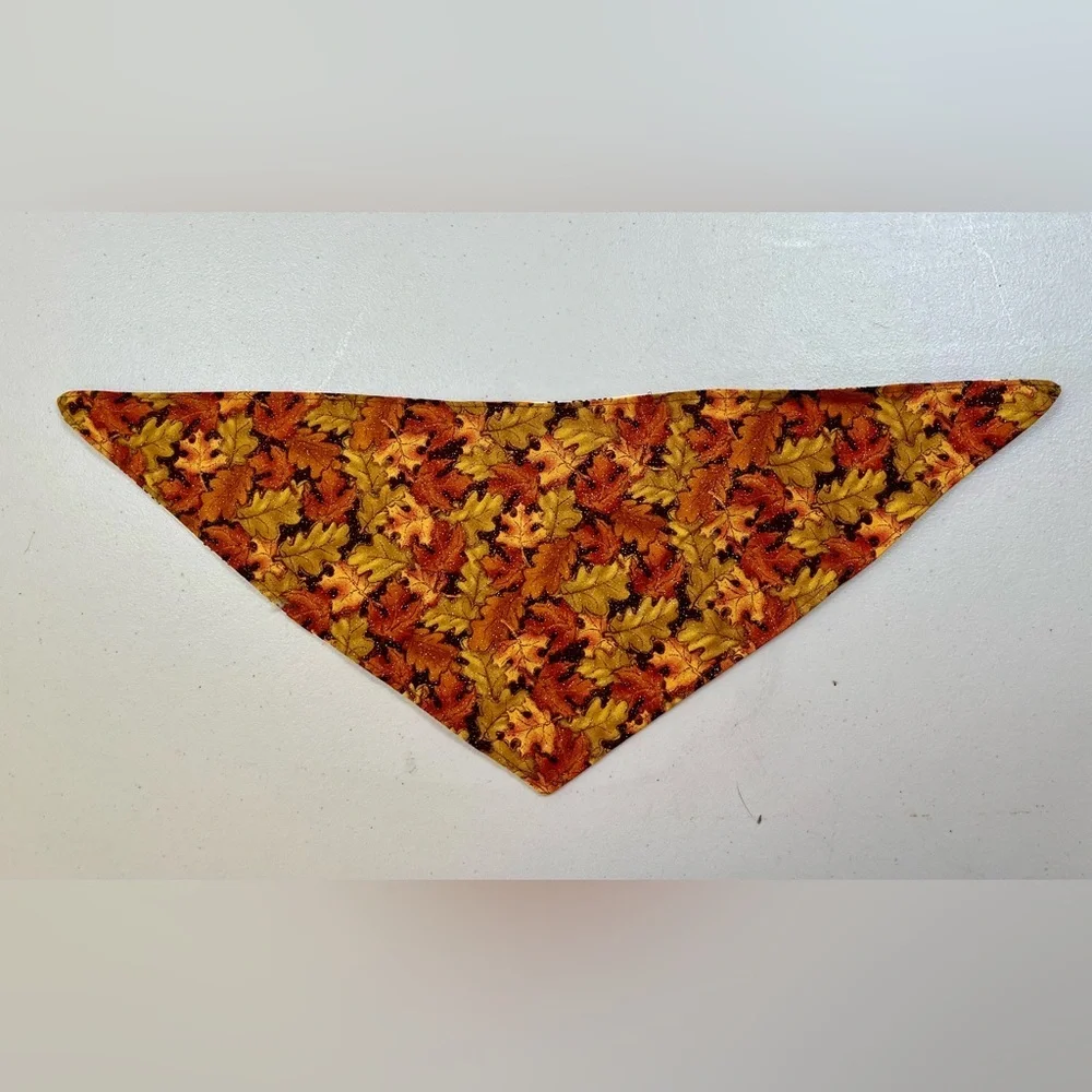 Two Autumn/ Thanksgiving “over the collar or tie” bandanna for pets.